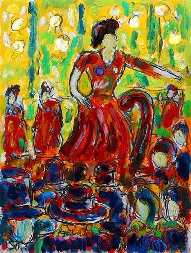 Les feux de la rampe ( d'après Degas) by Jean Mirre, 회화 for Sale on Singulart