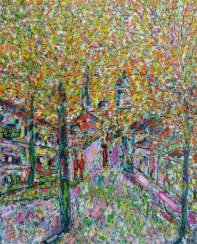 Château des brouillards di Jean Mirre, Pittura in vendita su Singulart