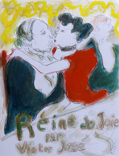 Reine de joie d'après Toulouse-Lautrec van Jean Mirre, Schilderij te koop op Singulart