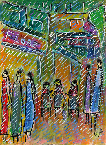Café de Flore, Paris van Jean Mirre, Schilderij te koop op Singulart