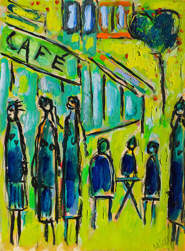 Terrasse à Paris van Jean Mirre, Schilderij te koop op Singulart
