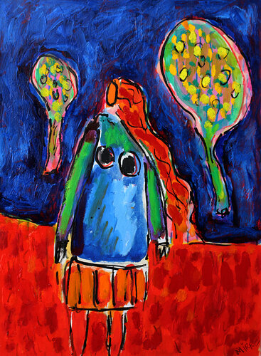 Heureuse et féministe par Jean Mirre, Peinture en vente sur Singulart