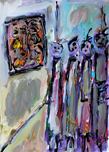 Post Modern Art Exhib van Jean Mirre, Schilderij te koop op Singulart