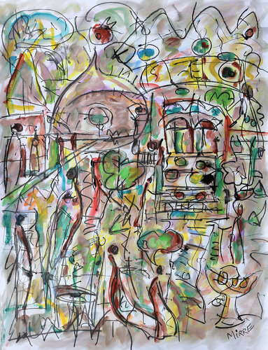 Square Louise Michel,Paris di Jean Mirre, Pittura in vendita su Singulart
