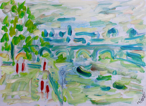 Louvre et Seine di Jean Mirre, Pittura in vendita su Singulart