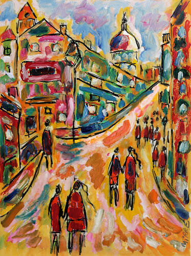 Rue des amoureux von Jean Mirre, Malerei kaufen auf Singulart