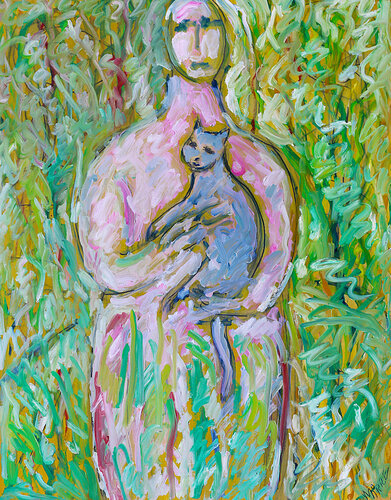 For cat's sake di Jean Mirre, Pittura in vendita su Singulart