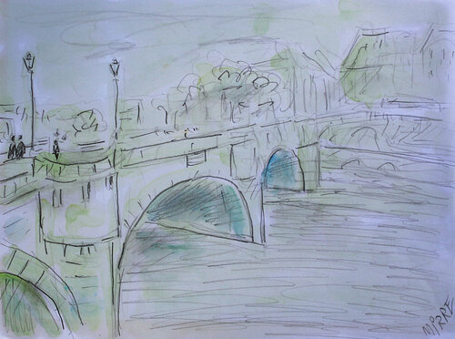 Pont Neuf di Jean Mirre, Pittura in vendita su Singulart