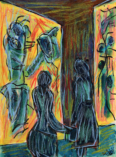 Museum fright de Jean Mirre, Pintura a la venta en Singulart