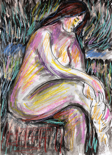 Nu  ( d'après Renoir ) van Jean Mirre, Schilderij te koop op Singulart