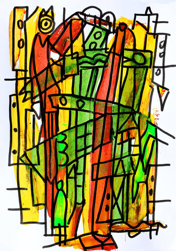 Constructivisme van Jean Mirre, Schilderij te koop op Singulart