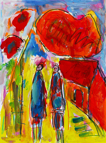 Suburban love van Jean Mirre, Schilderij te koop op Singulart