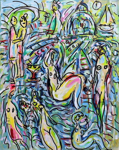 Idylle by Jean Mirre, Painting for Sale on Singulart