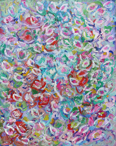 Fleurs abstraites van Jean Mirre, Schilderij te koop op Singulart