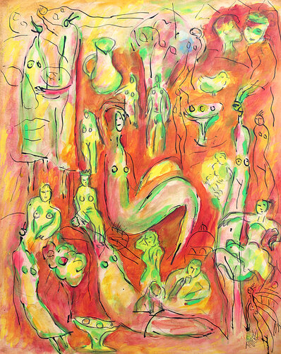 Voyage à Cythère van Jean Mirre, Schilderij te koop op Singulart