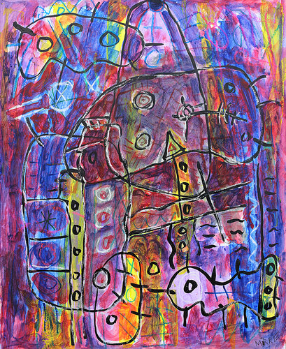 Moving backwards van Jean Mirre, Schilderij te koop op Singulart