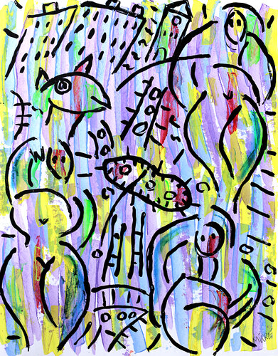 Pour la cause animale van Jean Mirre, Schilderij te koop op Singulart