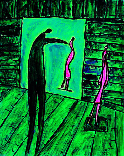 Studio, artiste et modèle von Jean Mirre, Malerei kaufen auf Singulart