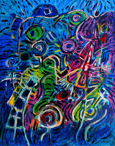 Way up to Mars van Jean Mirre, Schilderij te koop op Singulart