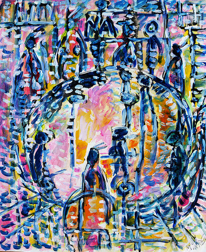 Conférence par Jean Mirre, Peinture en vente sur Singulart