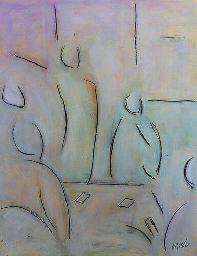 Card players van Jean Mirre, Schilderij te koop op Singulart