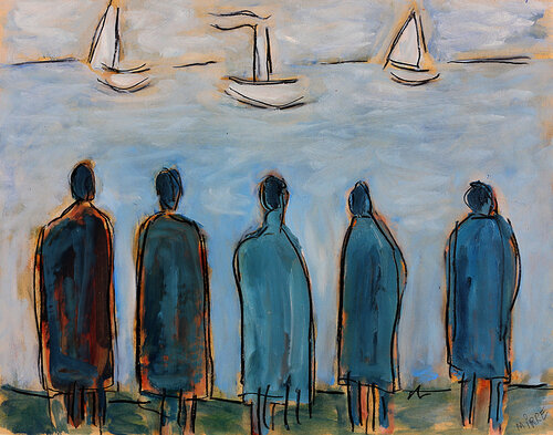 Vieux gréements d'après Dufy par Jean Mirre, Peinture en vente sur Singulart