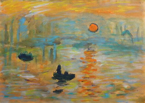 Impression soleil levant d'après Monet par Jean Mirre, Peinture en vente sur Singulart