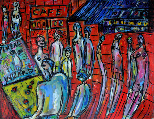 Mean pinball wizard par Jean Mirre, Peinture en vente sur Singulart