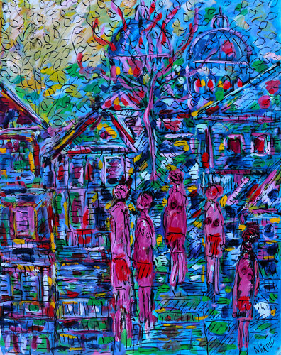 Paris tropical van Jean Mirre, Schilderij te koop op Singulart