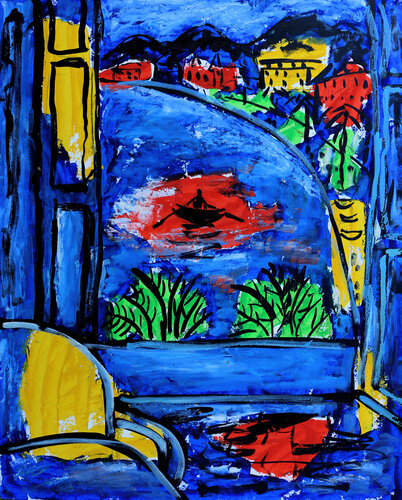 Fenêtre sur mer di Jean Mirre, Pittura in vendita su Singulart