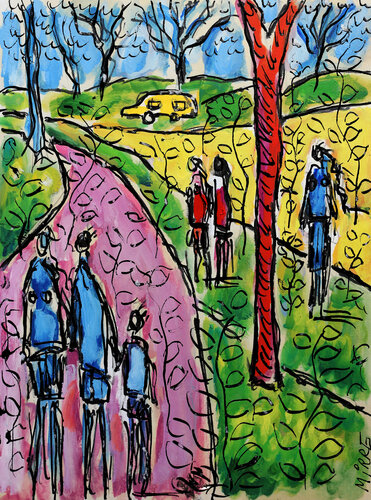Road to Good Luck par Jean Mirre, Peinture en vente sur Singulart