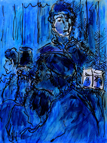 La serveuse de bocks d'après Manet by Jean Mirre, Painting for Sale on Singulart