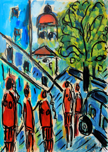 Le grand tilleul by Jean Mirre, Painting for Sale on Singulart