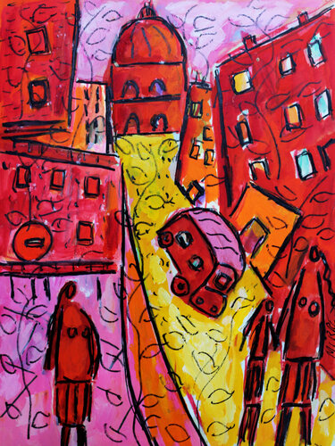 Ondes citadines van Jean Mirre, Schilderij te koop op Singulart