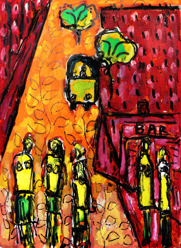 Femmes de bar di Jean Mirre, Pittura in vendita su Singulart