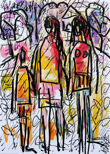 Guerriers par Jean Mirre, Peinture en vente sur Singulart
