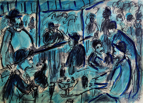 Blue Renoir par Jean Mirre, Peinture en vente sur Singulart
