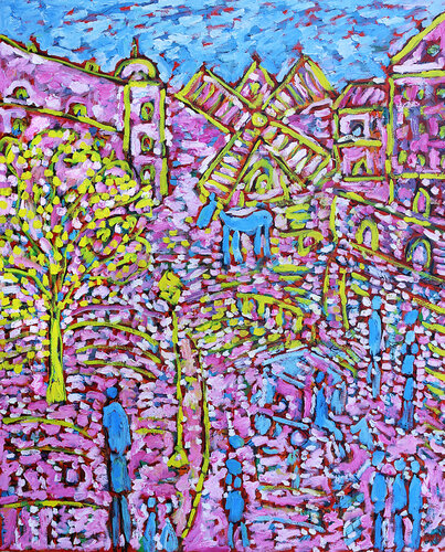 Grand moulin by Jean Mirre, Painting for Sale on Singulart