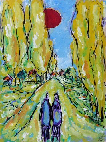 Peupliers by Jean Mirre, Painting for Sale on Singulart
