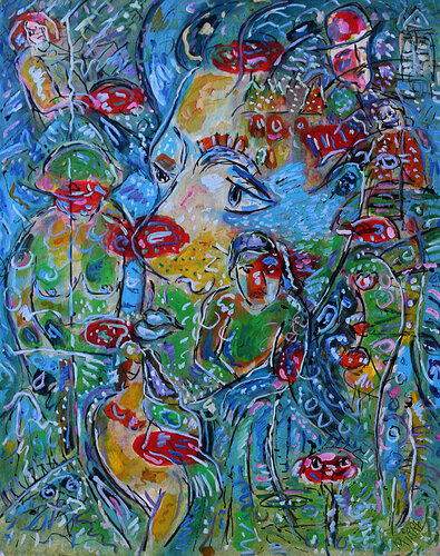 Rêveuse par Jean Mirre, Peinture en vente sur Singulart