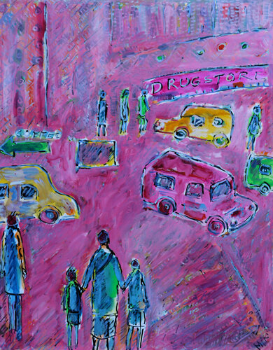 Paris Drugstore par Jean Mirre, Œuvre sur papier en vente sur Singulart