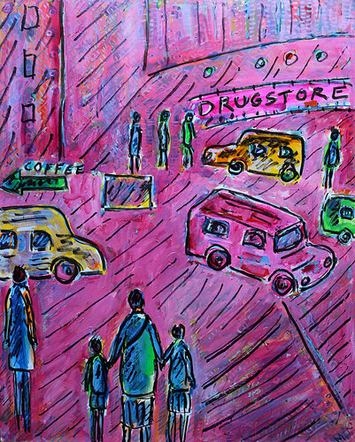 Paris Drugstore by Jean Mirre, Work on Paper for Sale on Singulart