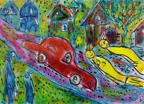 ROLLS ROSE di Jean Mirre, Pittura in vendita su Singulart