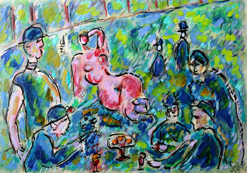 Le déjeuner (d'après Renoir) par Jean Mirre, Œuvre sur papier en vente sur Singulart