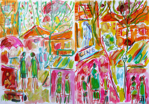 DIPTYQUE NOUVELLE VAGUE von Jean Mirre, Werk auf Papier kaufen auf Singulart