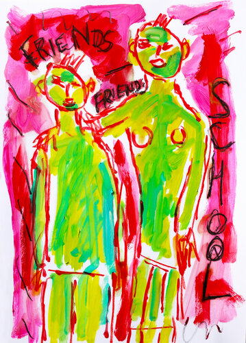 School friends van Jean Mirre, Werk op papier te koop op Singulart