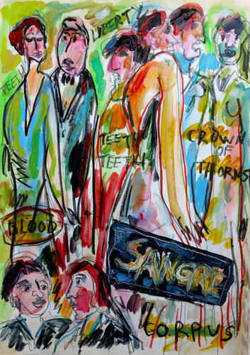 exHommage à Beckmann et Basquiat van Jean Mirre, Werk op papier te koop op Singulart