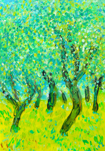 L'oliveraie  SOLD van Jean Mirre, Werk op papier te koop op Singulart