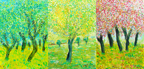 TRIPTYQUE ARBRES ET LUMIERE Jean Mirre