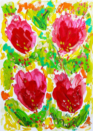 exSOMPTUEUX JARDIN van Jean Mirre, Werk op papier te koop op Singulart